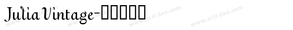 Julia Vintage字体转换